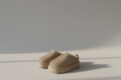 Tasman Slippers Women's Winter Fashiona Ethnic Style Fur Integrated Warm Wool Leather Thick Bottom Tazz Snow Boots for Women